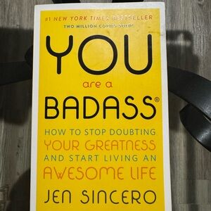 You Are a Badass by Jen Sincero - Bright Yellow Self-Help Paperback